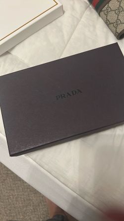 PRADA LARGE TWO SNAP CANVAS WALLET