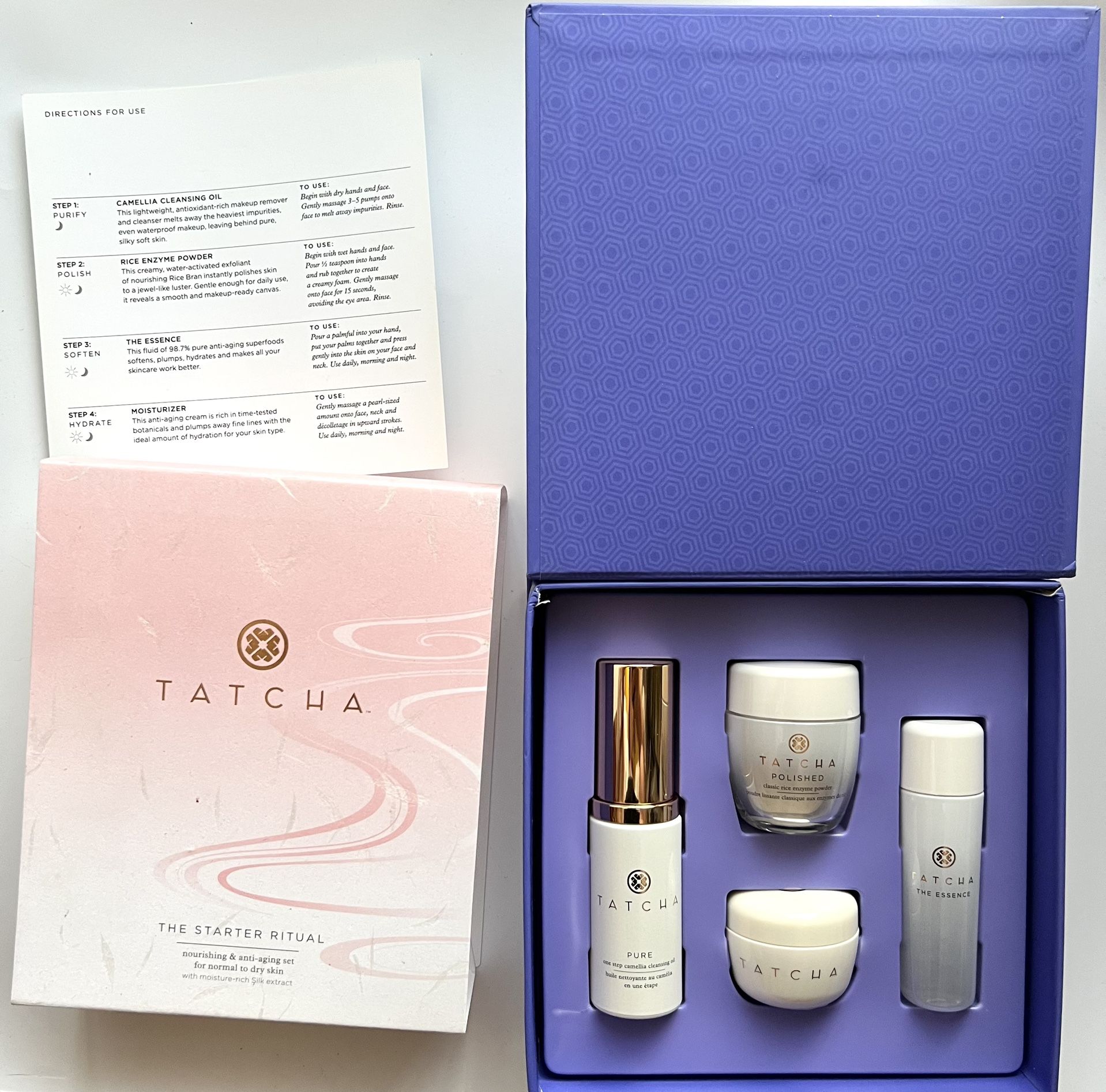 Tatcha The Starter Ritual Nourishing & Anti- Aging Set Normal To Dry Skin NIB