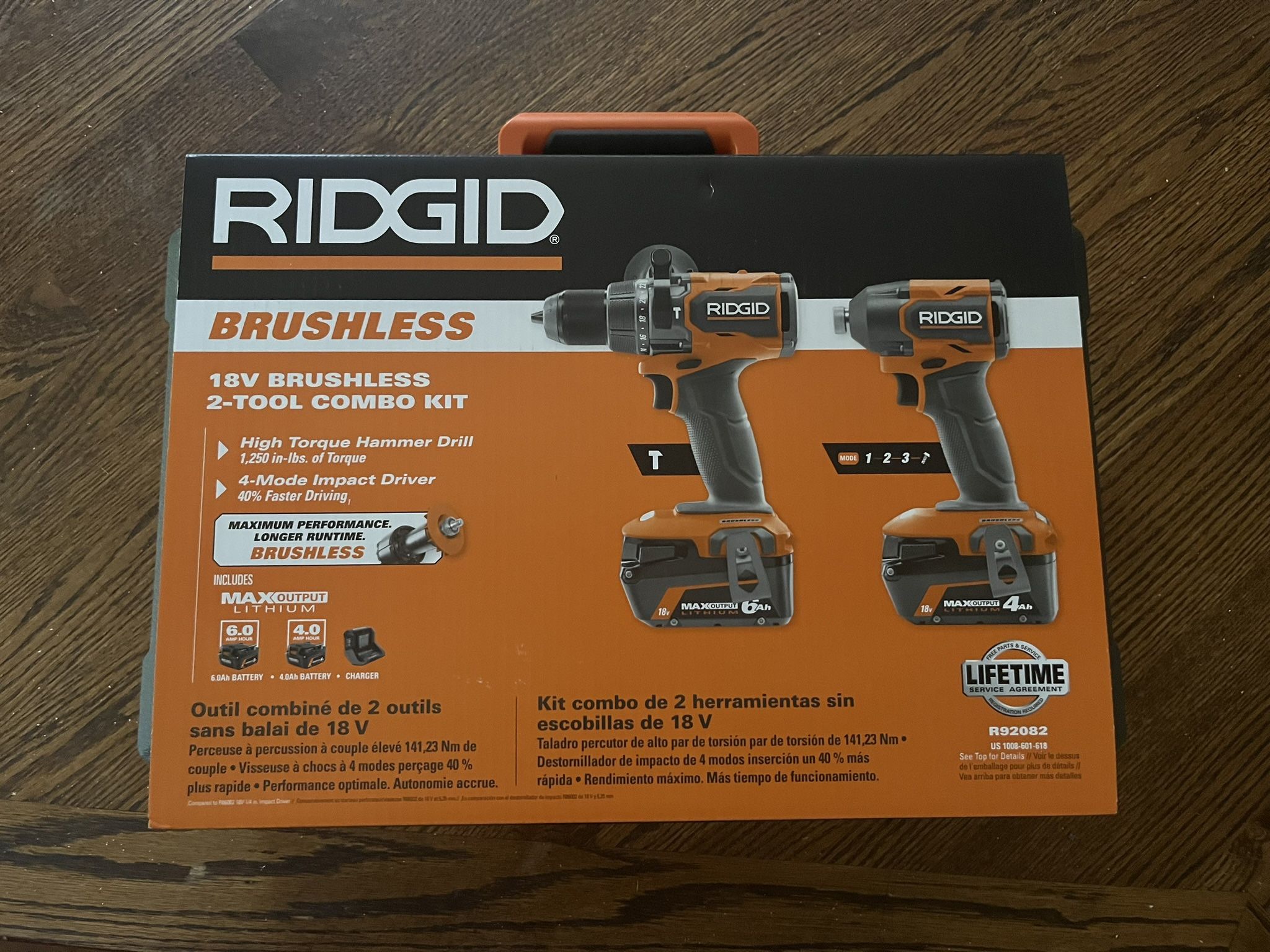 18V Brushless 2-Tool Combo Kit with 6.0 Ah and 4.0 Ah MAX Output Batteries, Charger, and Hard Case