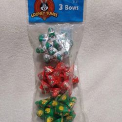 Vintage Looney tunes 3 Christmas presents bows