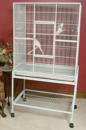 Large Bird Cage w/Removable Rolling Stand