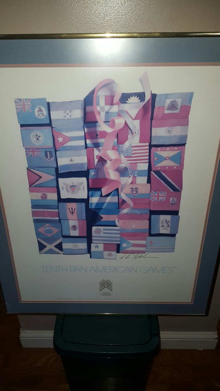 Nancy Noel 10th pan American games signed limited print 26x32
