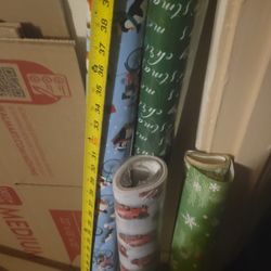 3 FULL new Rolla of Christmas Wrapping paper