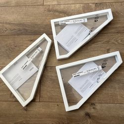 New IKEA Ekby Lerberg White Metal Shelf Bracket 11 inch 28cm 