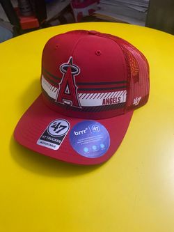 Los Angeles Angels '47 Cumberland Trucker Snapback Hat - Red