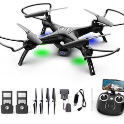 ATTOP Drone with Camera for Adults/Kids/Beginners - W10 1080P 120° FPV Live Video Drone, Beginner Friendly with 1 Key Fly/Land/Return, 360° Flip, APP/