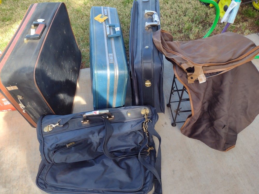 suitcases, garment bags