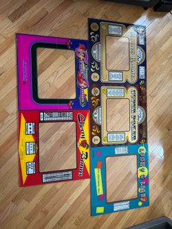 1983 CASINO GAMES Video Slot Screen Plastic Bezel 21.5" x 21.5" for 14" Monitor