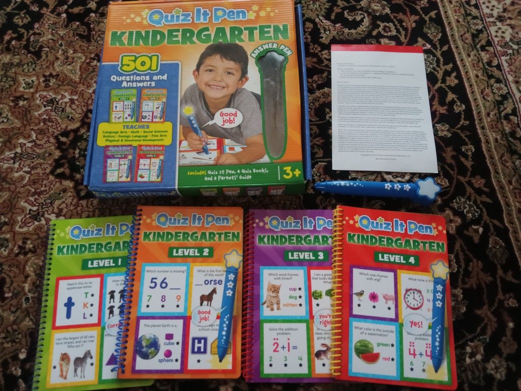 Quiz It Pen Kids Children's Educational Learning Kindergarten W Box