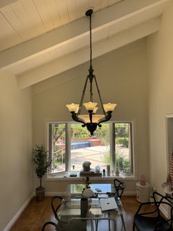 Vintage Bronze Chandelier