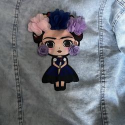 Jean Jacket Frida Khalo Doll Size Mediun NEW