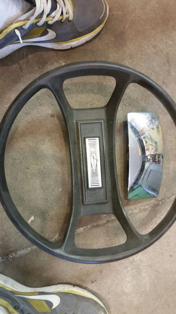 Boat wheel and mirror