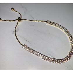 Nordstrom Double Row Cz Slider Bracelet