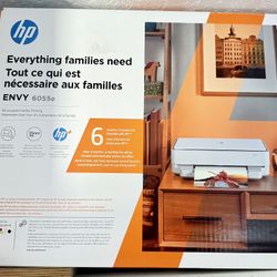 HP ENVY 6055e All-in-One Wireless Printer – used, needs ink soon