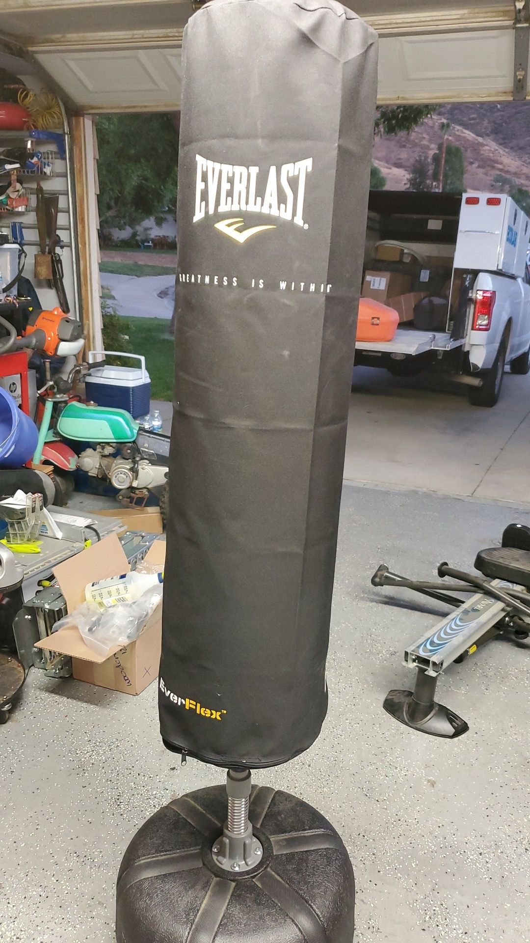 Everlast punching bag with stand