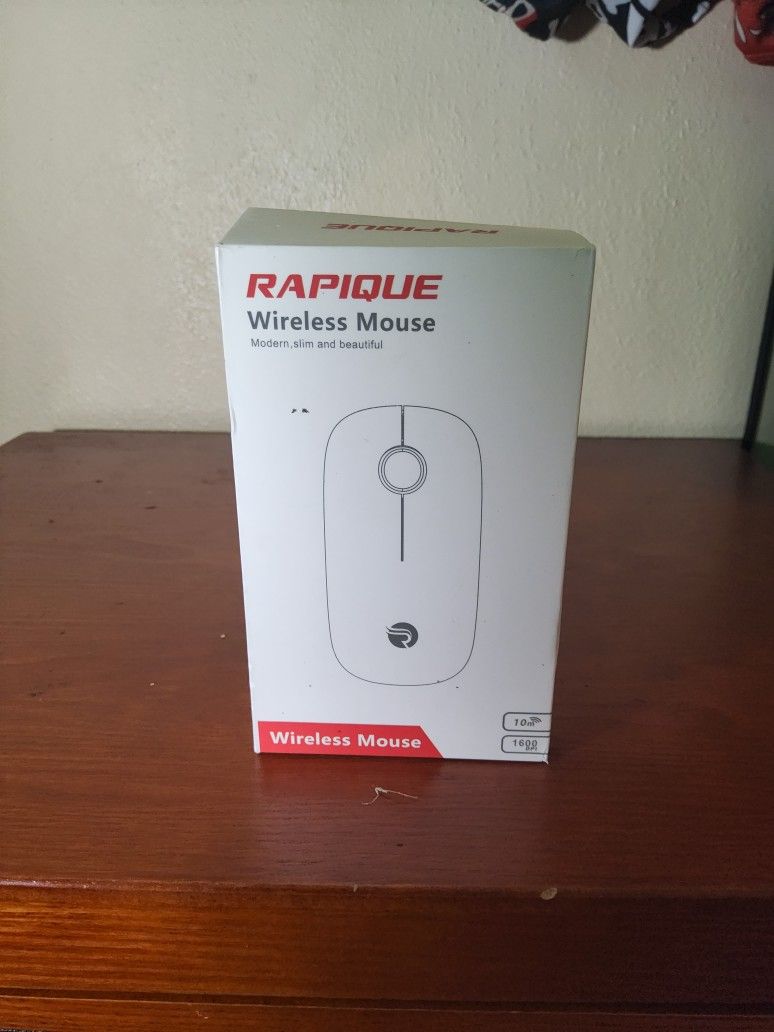 RAPIQUE Wireless Mouse Modern Slim 1600 DPI 10M Range - Captain's Tech Treasure!
