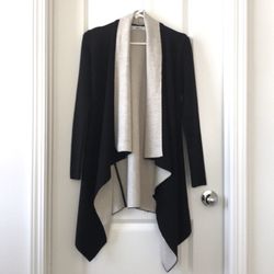 Zara Tailored Knit Cardigan in Black and Bone!