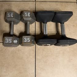 dumbbells weights 30lbs and 35lbs pairs Firm 