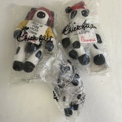 Chick-Fil-A Cow Plush Lot Of 3 New