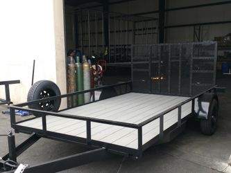 Flatbed Trailer. 14' x83" Utility Trailer with Ramp For CanAm Or RZR Side X Side. 2,990# GVWR 