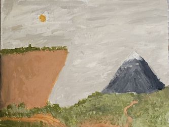 Painting 8×10 of mountain