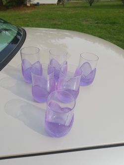 Purple Rose Drinking glass