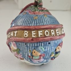 Vintage 1995 limited edition Hermitage pottery Christmas Ornament  