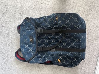 Gucci backpack GG velvet Medium Blue