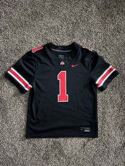 Youth Boys Nike Ohio State OSU Buckeyes Blackout #1 Football Jersey Size Large