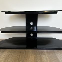 Modern Black Glass TV stand