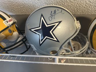 Troy Aikman Signed Full Size Helmet 