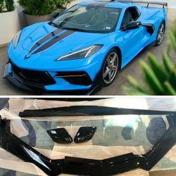 For 2020-2025 Corvette C8 Full Body Kits ( side skirts, front lip, Diffuser & mirror caps &spoiler) 
