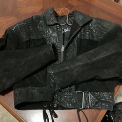 Motorcycle Bomber Suede Jacket Women's 