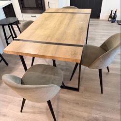 Dining Table and 4 Chairs - $150