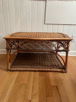 Vintage Wicker & Rattan Coffee Table