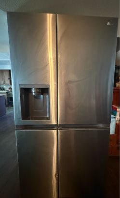 LG 27 cu. ft. 36 Inch Wide Side-by-Side Refrigerator - Stainless Steel