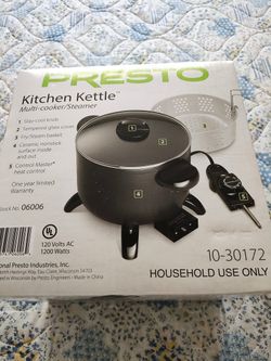 Kettle Cooker. Steamer,Deep Fryer, And Slow Cooker. Never Used. Great Xmas Gift