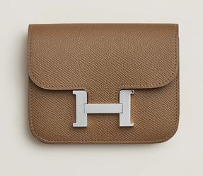 Hermes Constance Slim wallet Brown leather