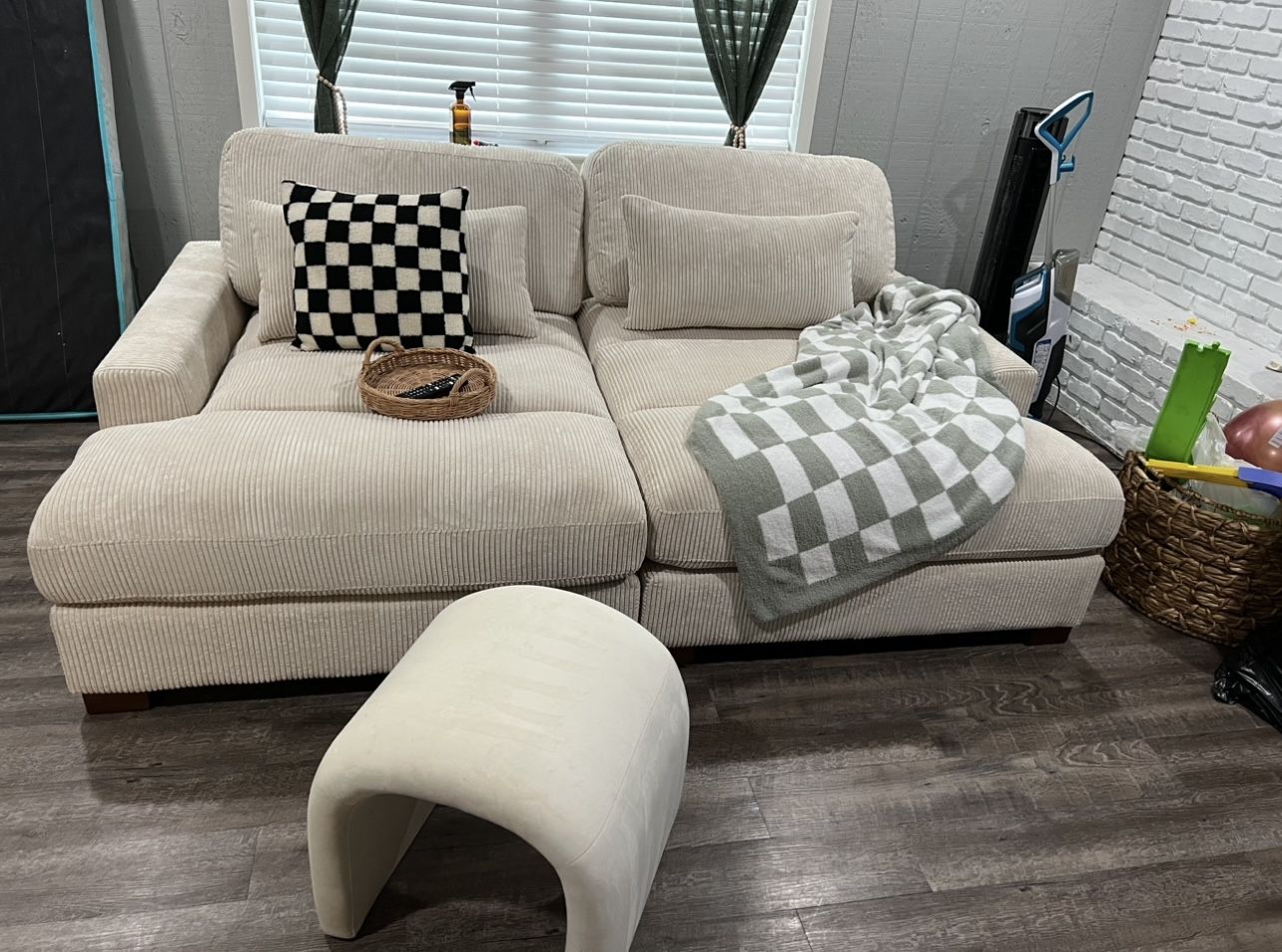 90” Corduroy Sleeper Sofa