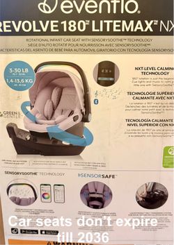 1 Evenflo car seat with rotating base