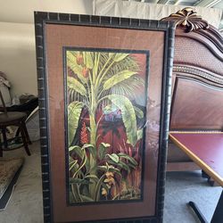 Large Tropical Framed Wall Art Set – Bali Garden I & II