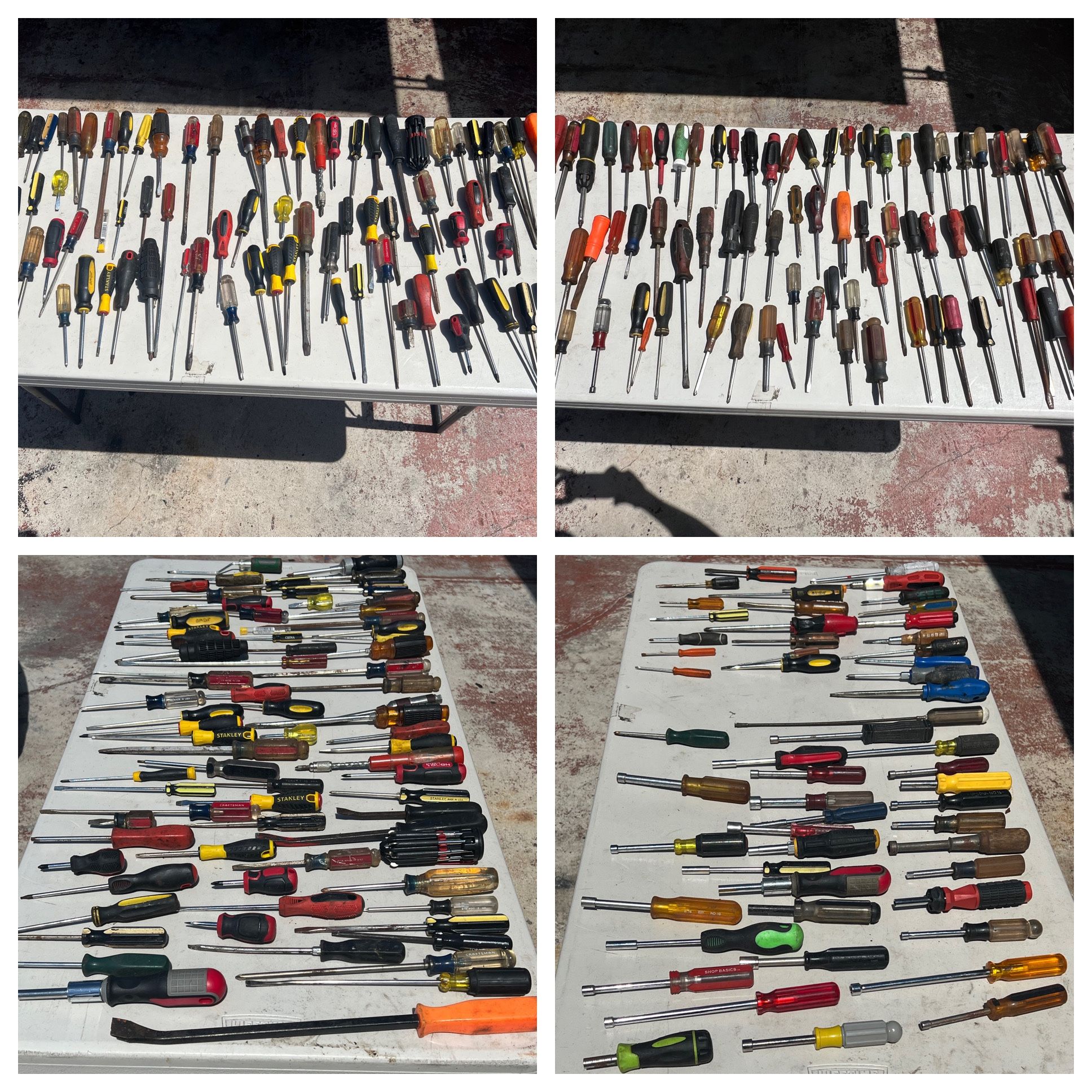Tools Screw Drivers  (211) Pcs Mixed Style & Sizes 