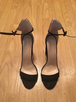 Black suede fashion nova heel size 11 women’s
