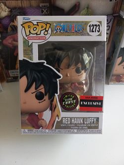 FUNKO POP RED HAWK LUFFY EXCLUSIVE LIMITED GLOW CHASE EDITION 
