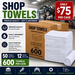 Shop Towels – 600 Towels | $75/Case | Wholesale