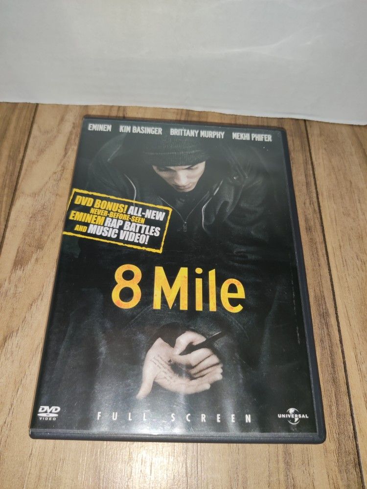 8 Mile (Full Screen Edition) DVD, Taryn Manning, Anthony Mackie, De'Angelo Wilso. Packaging has some wear from age and use. Sold as is.
