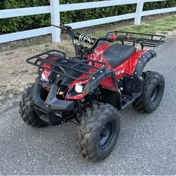 Kids 125cc Midsize Quad Atv 4 Wheeler 