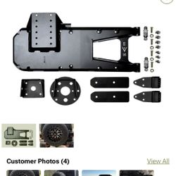 EVO Manufacturing HD Hinged Tire Carrier; Black