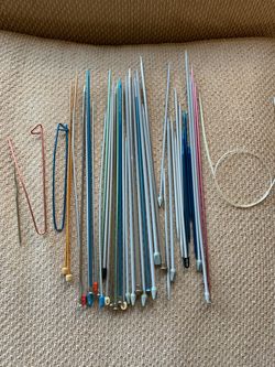 Knitting needles and crocheting needles