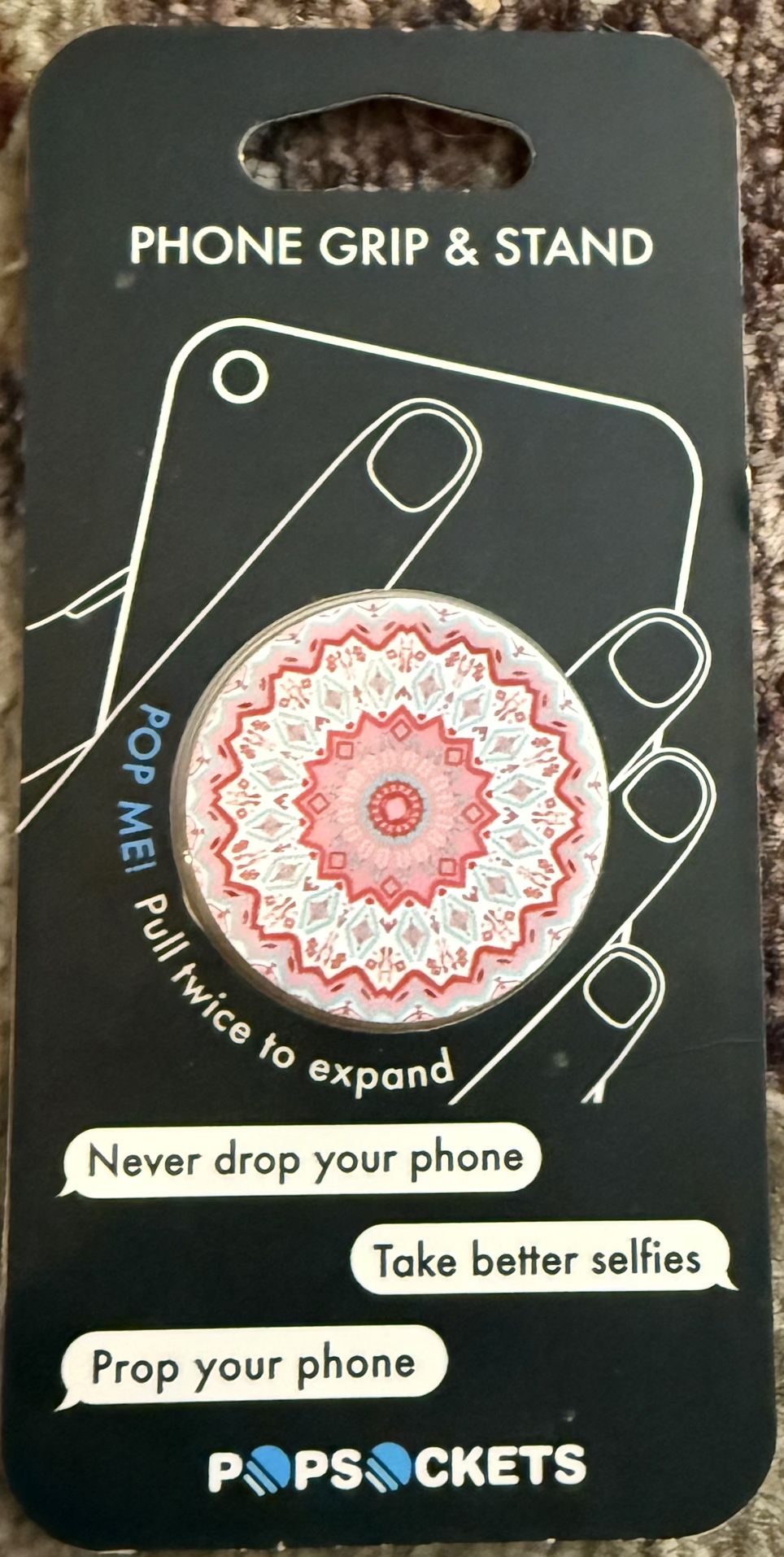 PopSockets Phone Grip & Stand with Mandala Design